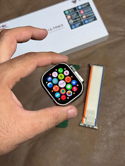 ⌚ ساعة HK10 Ultra 3 الذكية بشاشة AMOLED مقاس 2.02 بوصة | مكالمات بلوتوث + أكثر من 100 وضع رياضي + مقاومة للماء IP67