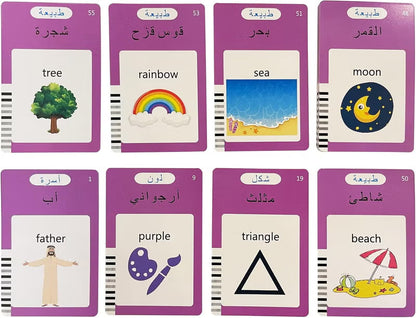 🧠📚 بطاقات الفلاش التعليمية الذكية للأطفال – عربي وإنجليزي | 224 كلمة أساسية