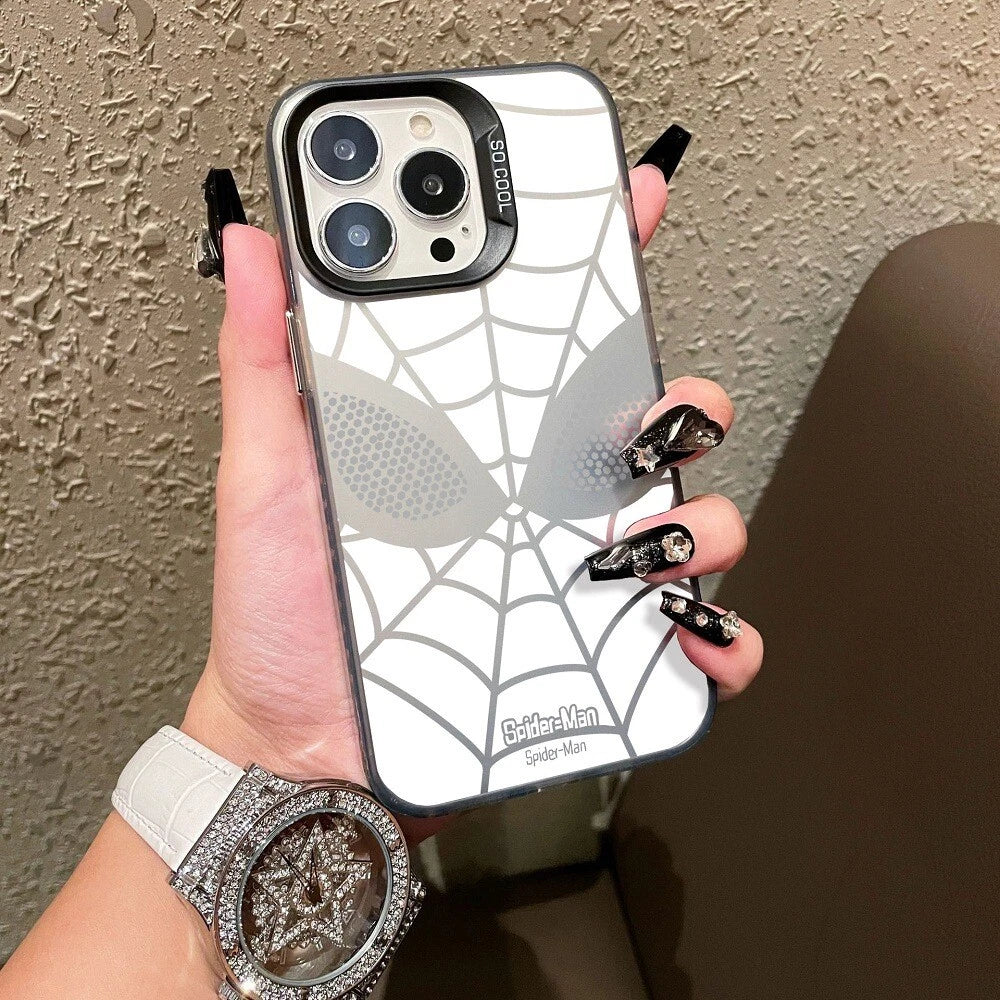 🕷️ جراب سبايدر مان الفاخر بتصميم ثلاثي الأبعاد لهواتف iPhone | حماية كاملة ومظهر عصري